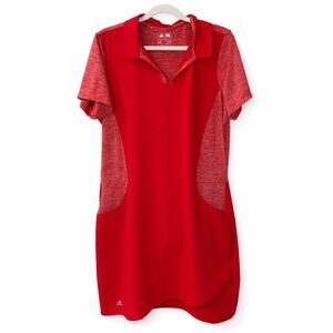 Adidas XL Raspberry Red Golf Dress Tennis Pickleball Athletic Activewear Sporty